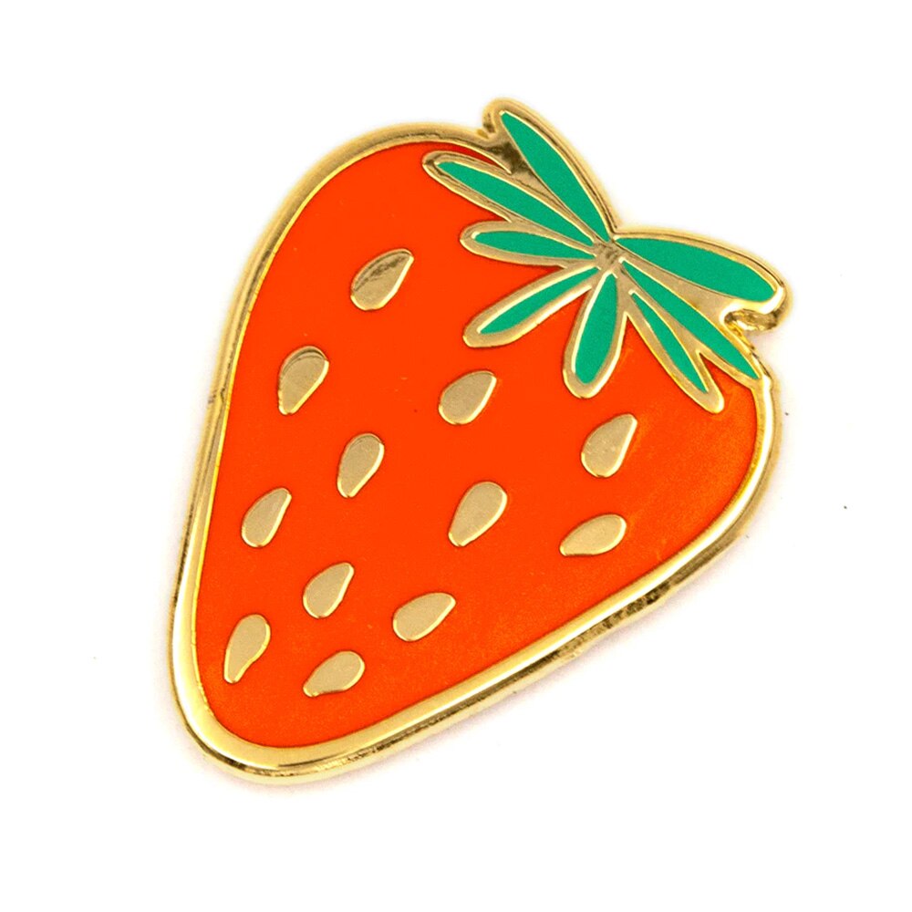 Fashion Accessories, These are Things, Red, Enamel Pin, Accessories, Unisex, 650343, Strawberry